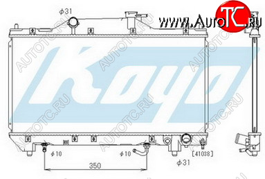 6 849 р. AVENSIS РАДИАТОР ОХЛАЖДЕН AT 1.6 1.8 (KOYO) KOYORAD tyave00-911  с доставкой в г. Кемерово