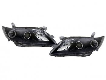 CAMRY ФАРА Л+П (КОМПЛЕКТ) ТЮНИНГ ЛИНЗОВАН С СВЕТЯЩ ОБОДК (EAGLE EYES) ВНУТРИ ЧЕРН EAGLE EYES tycam06-003b-n