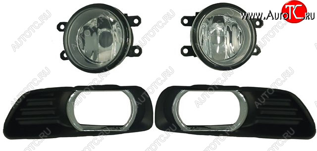 3 899 р. Комплект противотуманных фар (с решеткой бампера, пр-во Китай) BODYPARTS Toyota Camry XV40 дорестайлинг (2006-2008)  с доставкой в г. Кемерово