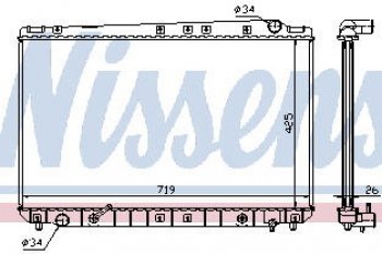 CAMRY (LX ES300) РАДИАТОР ОХЛАЖДЕН ЛЕВ НИЖН ВЫХОД БЕЗ ГОРЛОВИН AT 3 (1 ряд) BODYPARTS tycam93-911-l