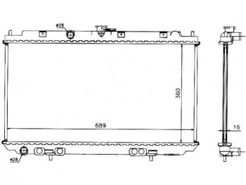 ALMERA (+ P12 02-) РАДИАТОР ОХЛАЖДЕН MT (см.каталог) BODYPARTS nnalm02-914