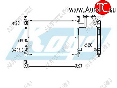 8 199 р. N13 {B12} РАДИАТОР ОХЛАЖДЕН MT 1.3 1.6 (KOYO) KOYORAD nnn1386-911  с доставкой в г. Кемерово