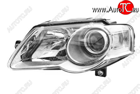 11 249 р. Левая фара (c электрокорректором, линзован) DEPO Volkswagen Passat B6 седан (2005-2011)  с доставкой в г. Кемерово