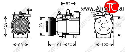 35 699 р. TUCSON {HCC) (Sportage 04-} КОМПРЕССОР КОНДИЦ 2.7 (бензин) (см.каталог) (AVA) AVA hntun04-970  с доставкой в г. Кемерово