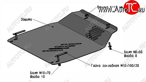 1 499 р. TUCSON (SPORTAGE 04-09) ЗАЩИТА ПОДДОНА ДВИГАТЕЛЯ , С КРЕПЛЕН , 2.0 , 2.7 , СТАЛЬН BODYPARTS hntun04-9f0  с доставкой в г. Кемерово