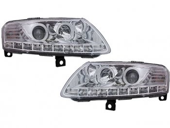 AUDI A6 ФАРА Л+П (КОМПЛЕКТ) ТЮНИНГ (DEVIL EYES) ЛИНЗОВАН БЕЗ КОРРЕКТОР (EAGLE EYES) ВНУТРИ ХРОМ EAGLE EYES ai0a604-004h-n