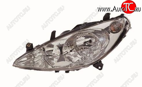 9 899 р. Левая фара (с электрокорректором) DEPO  Peugeot 307 ( хэтчбэк 5 дв.,  хэтчбэк 3 дв.) (2005-2008) рестайлинг  с доставкой в г. Кемерово
