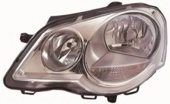 Левая фара (c электрокорректором) DEPO Volkswagen Polo  9N1 (2005-2009) рестайлинг седан