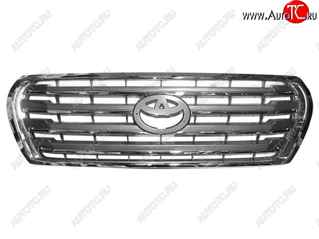 8 499 р. Решетка радиатора (пр-во Китай) BODYPARTS Toyota Land Cruiser 200 1-ый рестайлинг (2012-2015) (хром)  с доставкой в г. Кемерово