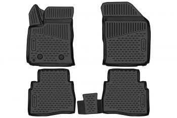 3 289 р. Коврики 3D в салон подходят для KAIYI E5 2023 - 4шт. (полиуретан)  Каию Е5 Element element3dan0474210k  с доставкой в г. Кемерово. Увеличить фотографию 1