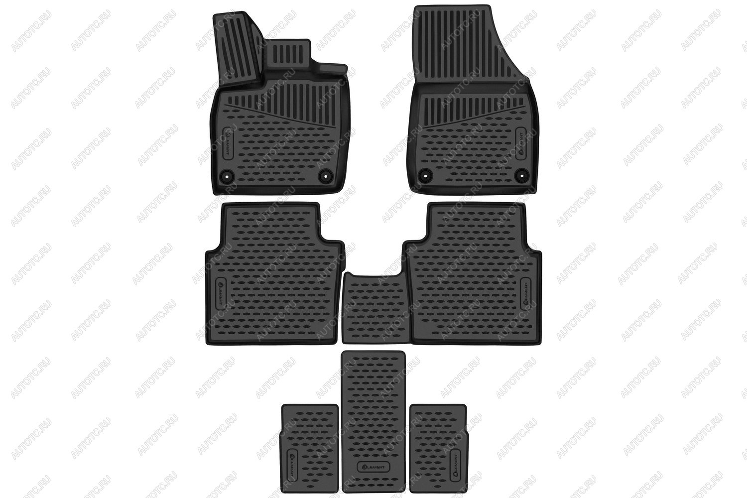 3 679 р. Коврики 3D в салон подходят для VOLKSWAGEN ID.6 (I) 2021 -, 6 мест, 7шт. (полиуретан)  Фольксваген Ид.6 Element element3da67270210k  с доставкой в г. Кемерово