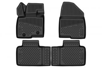2 899 р. Коврики 3D в салон подходят для BAIC X55 2023 - 4шт. (полиуретан)  Х 55 Element element3da70891210k  с доставкой в г. Кемерово. Увеличить фотографию 1