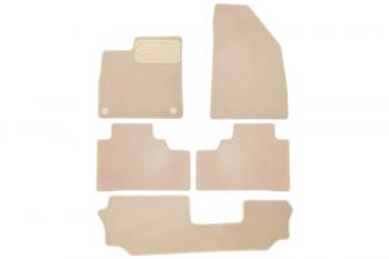 5 249 р. Коврики в салон Klever Premium GAC GS8 2021-, внед., 5шт. (текстиль, бежевые)  Гак ГС8 Klever klever0410500222112kh  с доставкой в г. Кемерово. Увеличить фотографию 1