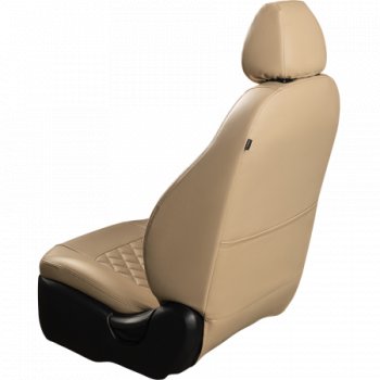 9 449 р. Комплект чехлов сидений (Экокожа ИЛАНА+ОРЕГОН) Chevrolet Aveo T200 хэтчбек 5 дв (2002-2008) (Бежевый)  с доставкой в г. Кемерово. Увеличить фотографию 5