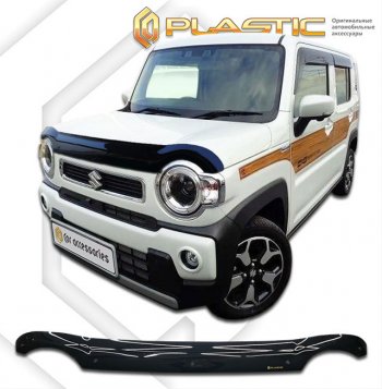 1 999 р. Дефлектор капота (Япония) CA-Plastic  Suzuki Hustler  MR52S, MR92S (2019-2025) (classic черный, без надписи)  с доставкой в г. Кемерово. Увеличить фотографию 1