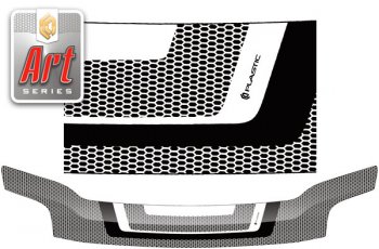 Дефлектор капота CA-Plastic Toyota Corolla Rumion  E150 (2007-2015) (серия ART белая)
