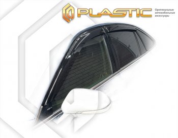 2 799 р. Дефлектора окон CA-Plastic Toyota Crown S220 (2017-2022) (серия Сlassic полупрозрачный, без хром. молдинга)  с доставкой в г. Кемерово. Увеличить фотографию 2