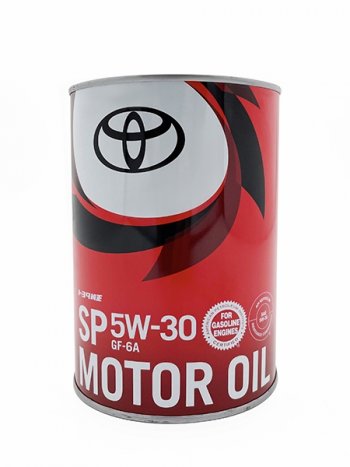 1 699 р. Масло моторное TOYOTA (металлическая канистра ) 5W-30 SPGF-6A 1Л (Япония) TOYOTA 08880-13706  с доставкой в г. Кемерово. Увеличить фотографию 1