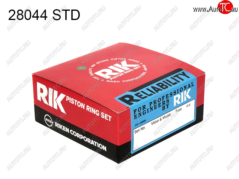 1 479 р. Кольца поршневые (комплект) STD TOYOTA VITZPASSO 1KR-FE 04- RIKEN 28044 STD  с доставкой в г. Кемерово