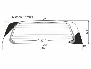 10 399 р. Стекло заднее (Цвет зеленый Обогрев) Kia Soul 19- XYG 4459BGNHI RW/H/X  с доставкой в г. Кемерово. Увеличить фотографию 2