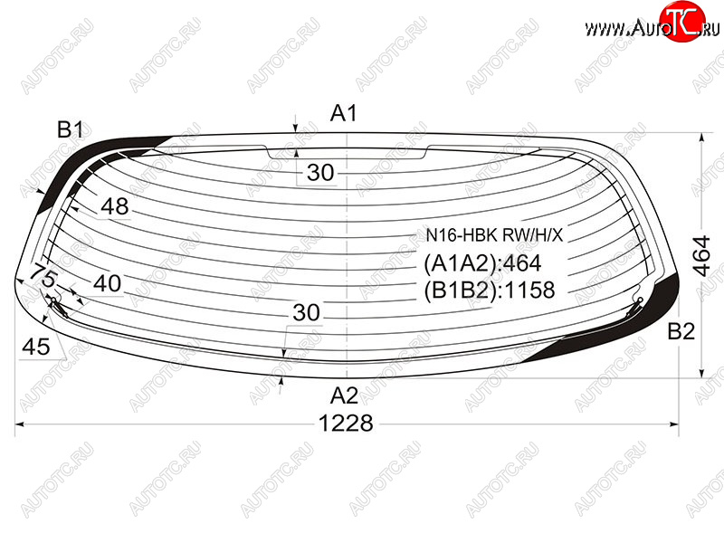 7 549 р. Стекло заднее (Цвет зеленый Обогрев) Nissan Almera 00-06 XYG N16-HBK RW/H/X  с доставкой в г. Кемерово