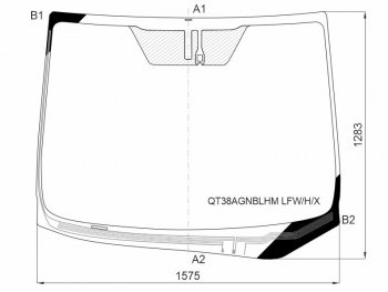 15 649 р. Стекло лобовое (Обогрев щеток Датчик дождя) Toyota Alphard (H30) 15-23 XYG QT38AGNBLHM LFW/H/X  с доставкой в г. Кемерово. Увеличить фотографию 1
