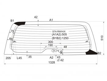 Стекло заднее (Цвет зеленый Обогрев) Honda Stream 00-06 XYG S7A RW/H/X