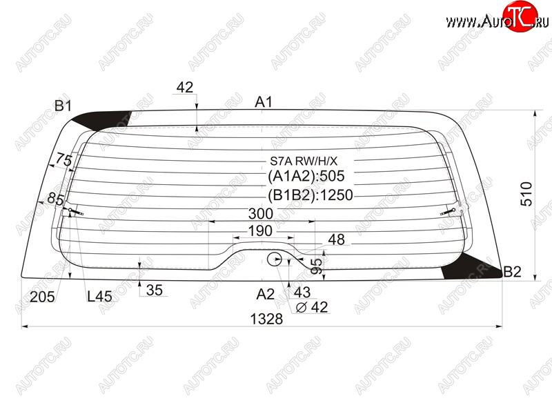 7 699 р. Стекло заднее (Цвет зеленый Обогрев) Honda Stream 00-06 XYG S7A RW/H/X  с доставкой в г. Кемерово