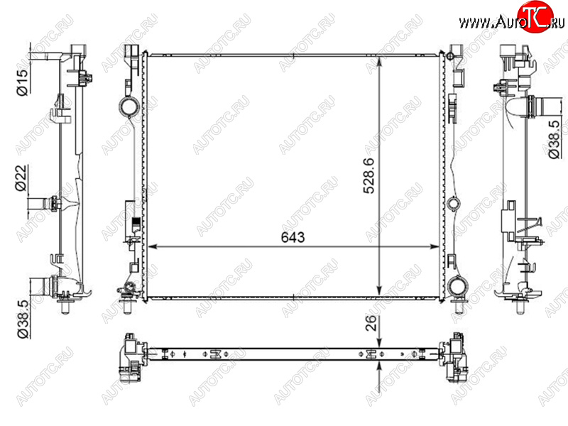 12 399 р. Радиатор охлаждающей жидкости SAT   Mercedes-Benz G class  W463 - GLE class ( C292,  W167)  с доставкой в г. Кемерово