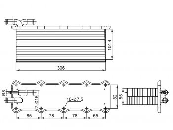 Интеркулер AUDI A1 12-18A3 13-A4 15-SKODA OCTAVIA 12-RAPID 15-VOLKSWAGEN POLO 16- SAT ST-211-0013