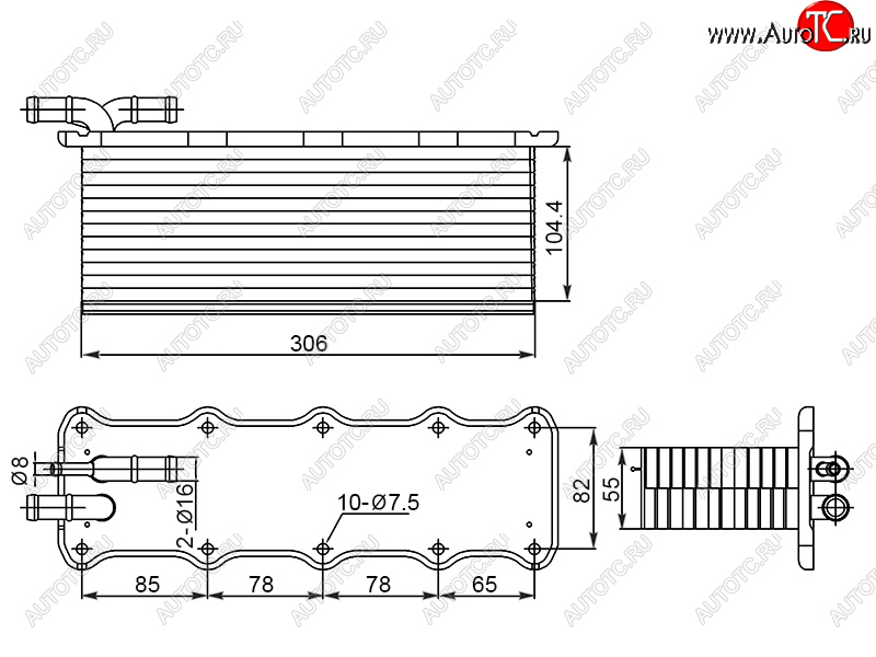 4 399 р. Интеркулер AUDI A1 12-18A3 13-A4 15-SKODA OCTAVIA 12-RAPID 15-VOLKSWAGEN POLO 16- SAT ST-211-0013  с доставкой в г. Кемерово