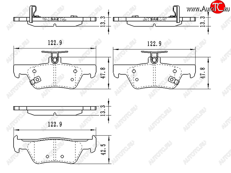 1 249 р. Колодки тормозные задние RH-LH SAT  Honda Fit ( 3 GP,GK,  4 GR) (2017-2022) 2-ой рестайлинг, дорестайлинг  с доставкой в г. Кемерово