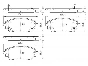 Колодки тормозные перед FL-FR SAT Mazda 3/Axela BP седан (2019-2025)