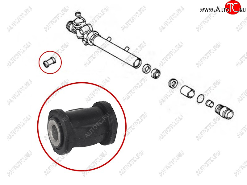 499 р. Втулка рулевой рейки Toyota Crown 95-07  Mark II (X100) 96-00  Lexus IS 98-05  Toyota Altezza 98- SAT ST-45516-30020B  с доставкой в г. Кемерово