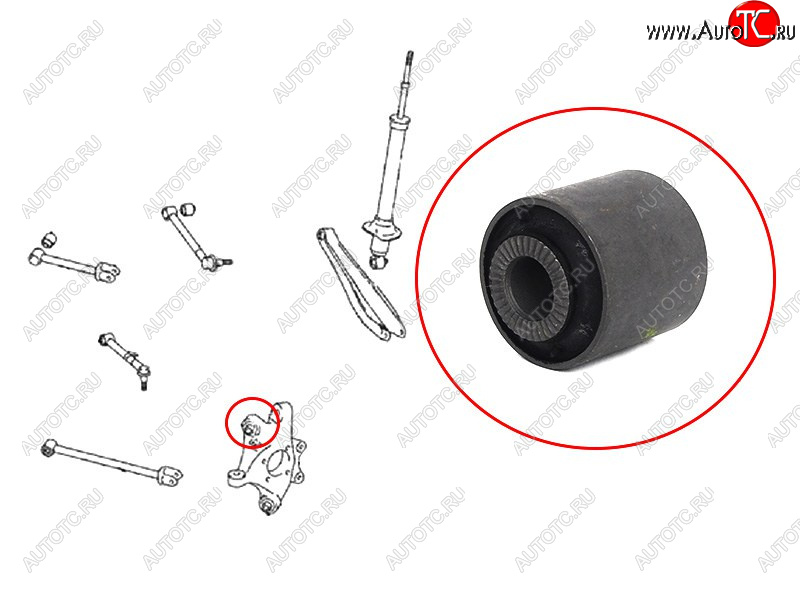 379 р. Сайлентблок Toyota Crown 03-12  Lexus GS 05-12  Toyota Crown Majesta 04-09  Mark X 04-09 SAT ST-48725-0N010  с доставкой в г. Кемерово