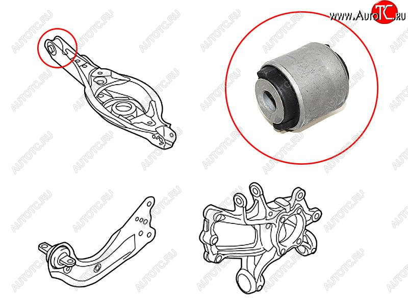 559 р. Сайлентблок заднего поперечного рычага (под пружин) MAZDA 6 12-CX-5 11-MAZDA 3 13- SAT ST-GHP9-28-350B  с доставкой в г. Кемерово