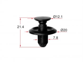 Клипса MITSUBISHICITROENFIATPEUGEOT (1 шт.) SAT ST-M12686