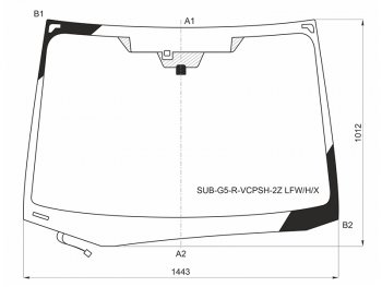 12 399 р. Стекло лобовое (Обогрев щеток Две камеры Датчик дождя) Subaru Impreza 16-19  Crosstrek 17- XYG SUB-G5-R-VCPSH-2Z LFW/H/X  с доставкой в г. Кемерово. Увеличить фотографию 1