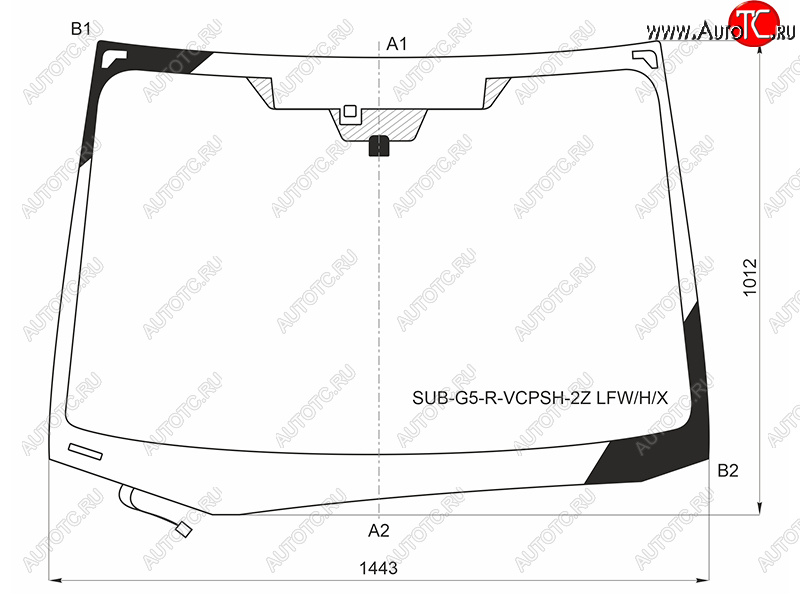 12 399 р. Стекло лобовое (Обогрев щеток Две камеры Датчик дождя) Subaru Impreza 16-19  Crosstrek 17- XYG SUB-G5-R-VCPSH-2Z LFW/H/X  с доставкой в г. Кемерово