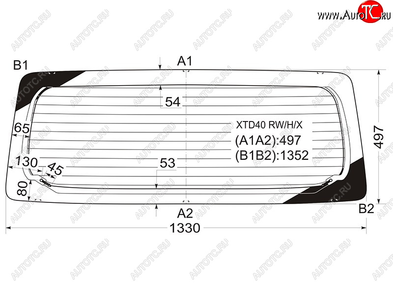 6 999 р. Стекло заднее (Цвет зеленый Обогрев) Daihatsu Grand Max 07-19  Toyota Lite Ace 08-20  Town Ace 08 XYG XTD40 RW/H/X  с доставкой в г. Кемерово