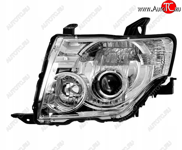 0 р. Левая фара (ксенон) CHINA Mitsubishi Pajero 4 V80 дорестайлинг (2006-2011)  с доставкой в г. Кемерово
