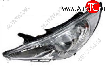 0 р. Левая фара (под корректор) CHINA Hyundai Sonata YF (2009-2014)  с доставкой в г. Кемерово
