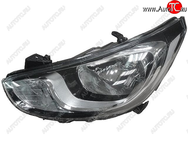 0 р. Левая фара (c электрокорректором) CHINA  Hyundai Solaris  RBr (2010-2014) седан дорестайлинг  с доставкой в г. Кемерово