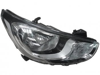 Правая фара (c электрокорректором) CHINA Hyundai Solaris  RBr (2010-2014) седан дорестайлинг