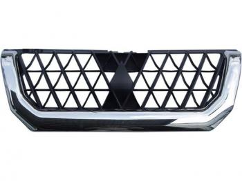 Решетка радиатора (пр-во Китай) BODYPARTS Mitsubishi Pajero Sport  PA (1996-2004) дорестайлинг (хром)