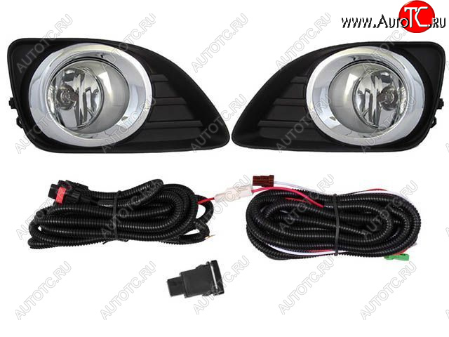 3 899 р. Комплект противотуманных фар (с проводкой, рамкой) BodyParts Toyota Camry XV40 рестайлинг (2009-2011)  с доставкой в г. Кемерово