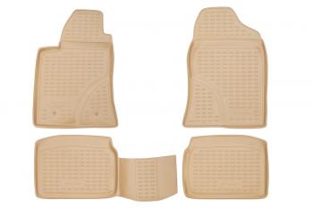 7 999 р. Коврики в салон TOYOTA Avensis 042003-2009, 4 шт. (полиуретан, бежевые)  Тойота Авенсис Element nlc.48.04.212k  с доставкой в г. Кемерово. Увеличить фотографию 1