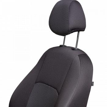 3 799 р. Комплект чехлов для сидений ( 1+2 места Жаккард) Дублин Lord Autofashion  Ford Transit (2014-2022) цельнометаллический фургон (черный, вставка Ёж белая)  с доставкой в г. Кемерово. Увеличить фотографию 7