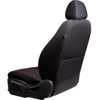 6 499 р. Комплект чехлов для сидений (РЗС 60/40 3Г Жаккард) Дублин Lord Autofashion KIA Soul PS дорестайлинг (2014-2016) (черный, вставка Ёж красная)  с доставкой в г. Кемерово. Увеличить фотографию 3