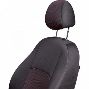 6 499 р. Комплект чехлов для сидений (РЗС 60/40 3Г Жаккард) Дублин Lord Autofashion KIA Soul PS дорестайлинг (2014-2016) (черный, вставка Ёж красная)  с доставкой в г. Кемерово. Увеличить фотографию 4